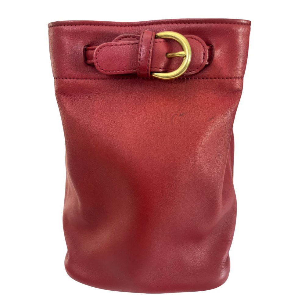 Coach 4162 Vintage Red Leather Slim Backpack USA Made Brass Hardware 1987 - Picture 14 of 15